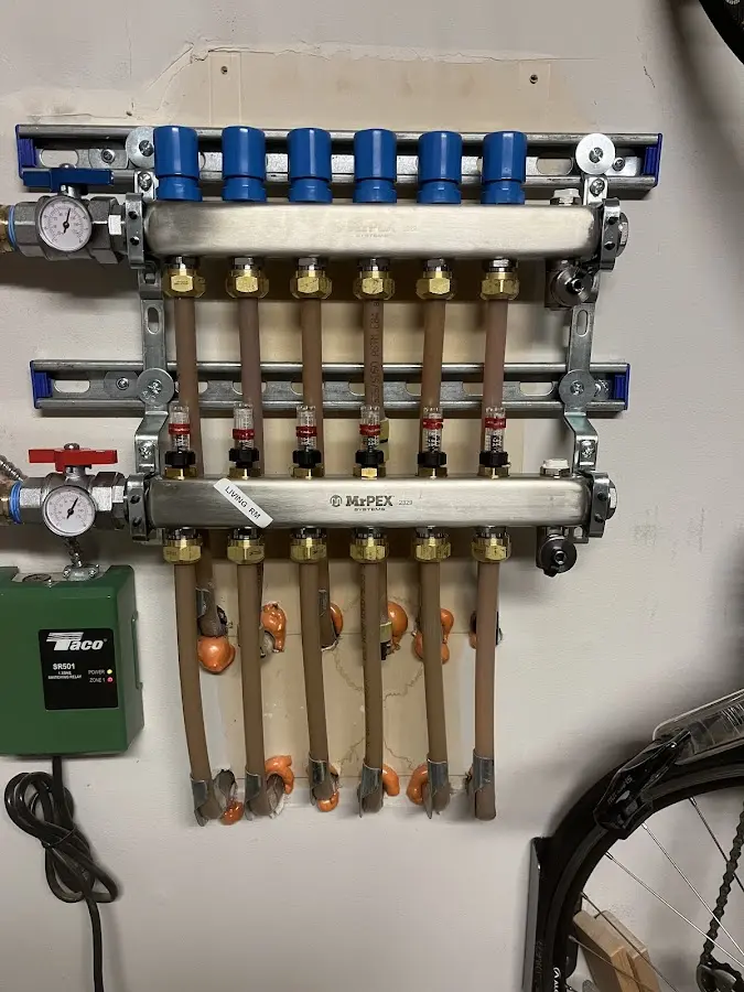 Plumber performing Gas Line Installation at a residential property in Butler